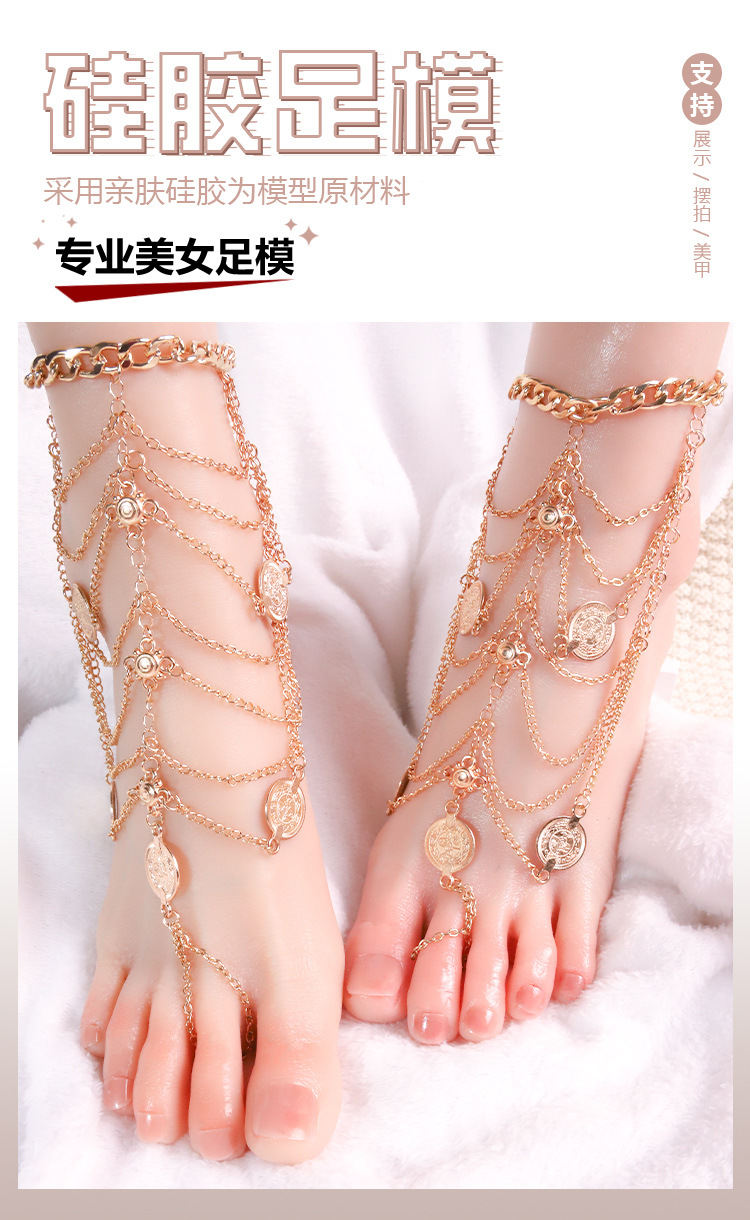 Foot-Shaped Manual Masturbator for Men, Soft Liquid Silicone, Realistic Molded Design — detail image 1