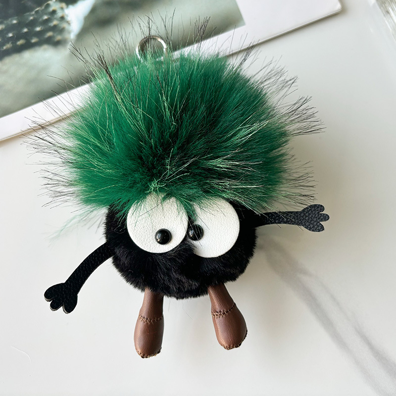 Cute lana bola de carbón coche llavero colgante red en elfadas bolsas de peluche bolsas colgantes regalo