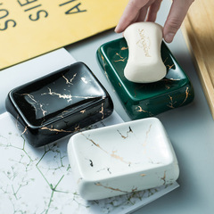 Light luxury ceramic high-end soap box soap dish hotel club home bathroom soap tray INS soap box