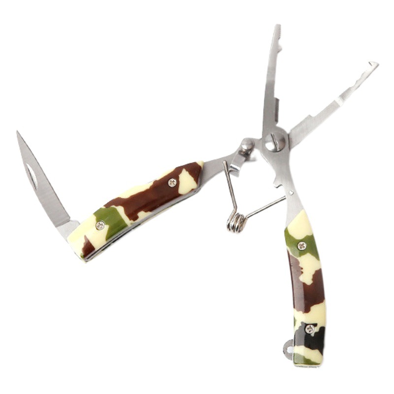 Straight mouth covered accessories shear stainless steel road Asia pliers outdoor fishing fish shear fishing pliers manufacturers spot wholesale road Asia