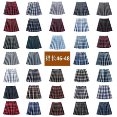48CMスカート長さ工場直販女子大学チェック柄JK制服100% offクラス制服ハイウエストコーラスパフォーマンススカート