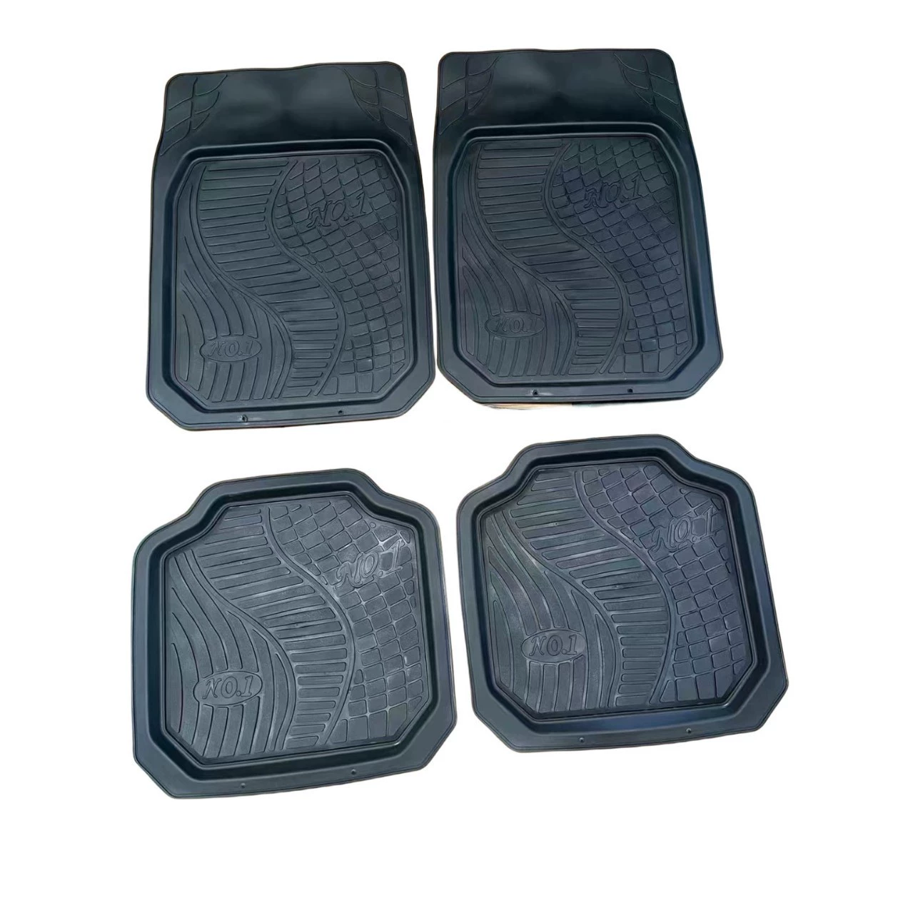 Водонепроницаемые и нескользящие всесезонные автомобильные коврики из ПВХ/ТПР/ТПЭ, комплект из четырех ковриков в форме чаши, улучшенные, износостойкие