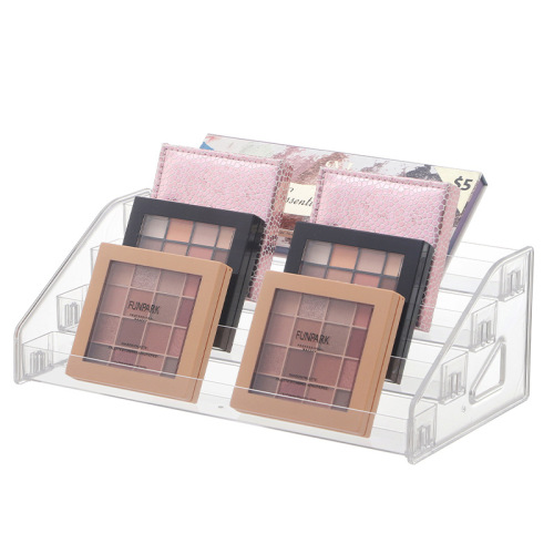 Transparent acrylic multi-layer nail polish display rack lipstick storage rack eye shadow plastic detachable cosmetic display stand