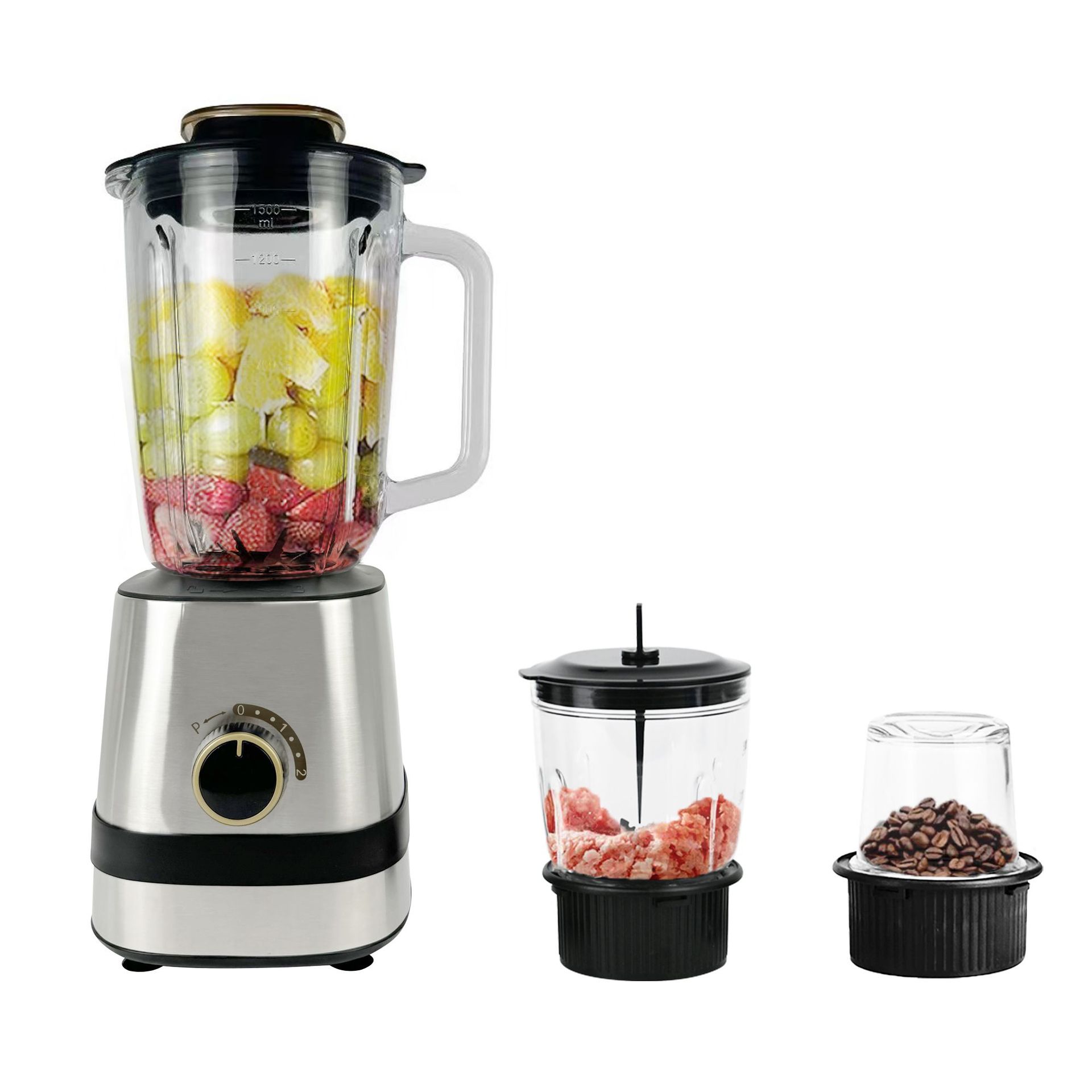 Mezclador eléctrico de tres tazas exprimidor de jugo de alta potencia al por mayor casero batido molino
