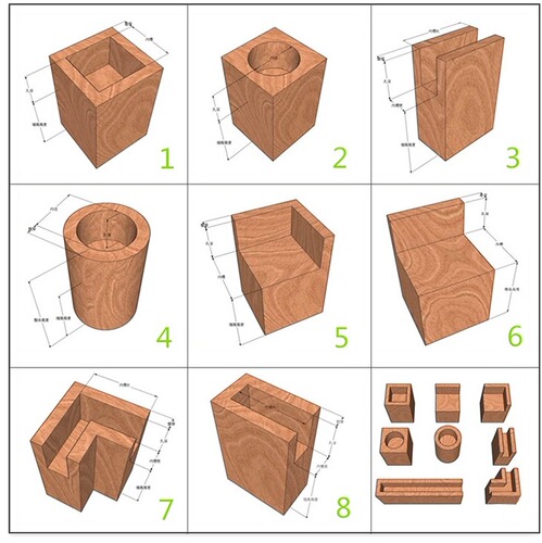 K9HX wholesale table leg heightening block bed leg heightening foot pad solid wood furniture foot wooden block sofa foot cabinet foot coffee table increase