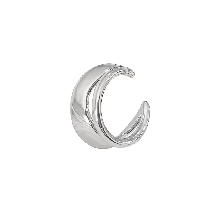 French C de doble capa sin orejas perforadas Pendientes simples ins femeninos Pendientes de oreja de viento frío Pendientes de sentido avanzado Nuevo