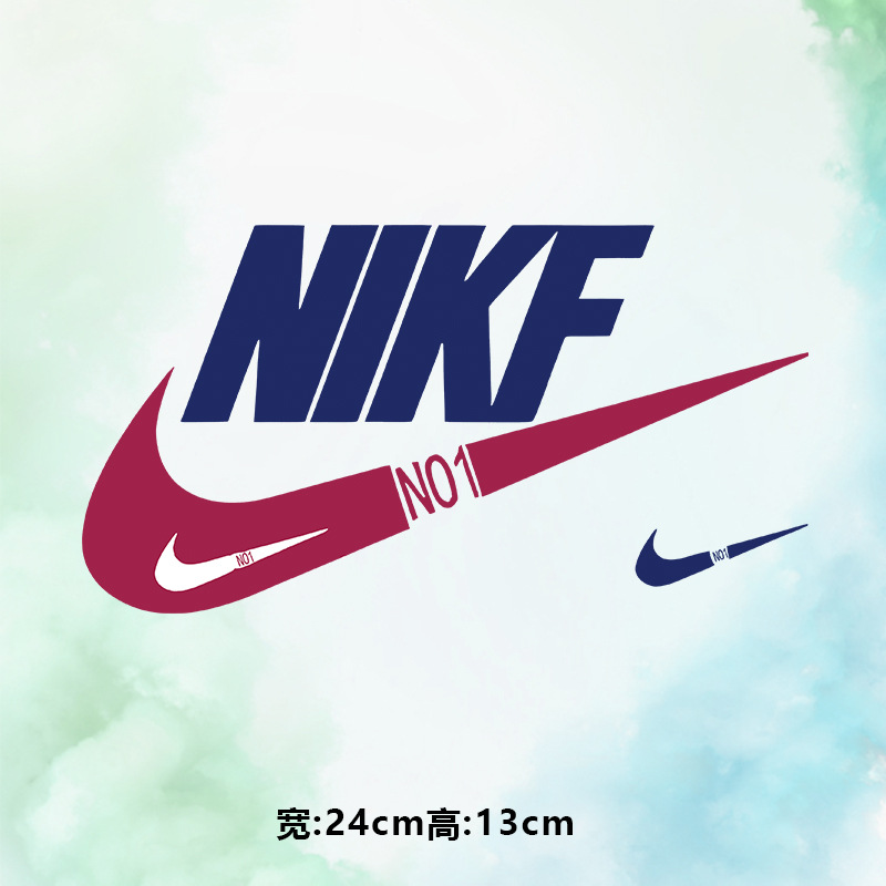 潮牌时尚个性NIKF加厚白墨现货印花图案衣服装高弹烫画贴标热转印