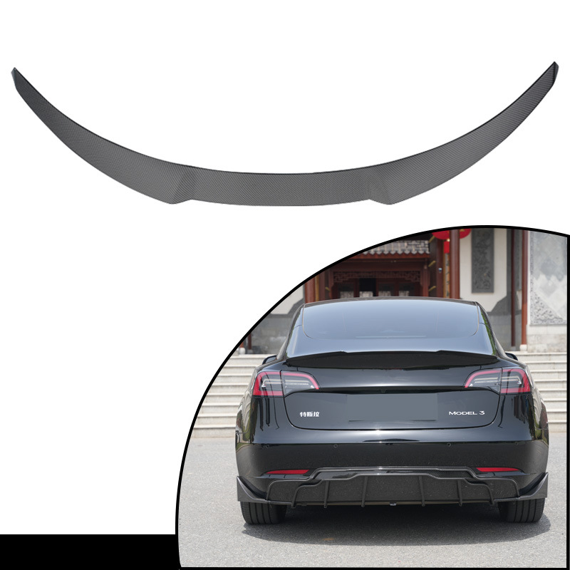 Big Surrounded, 适用于焕新版特斯拉Model3 Spoiler Body Kit for - spoiler-carbon-fiber