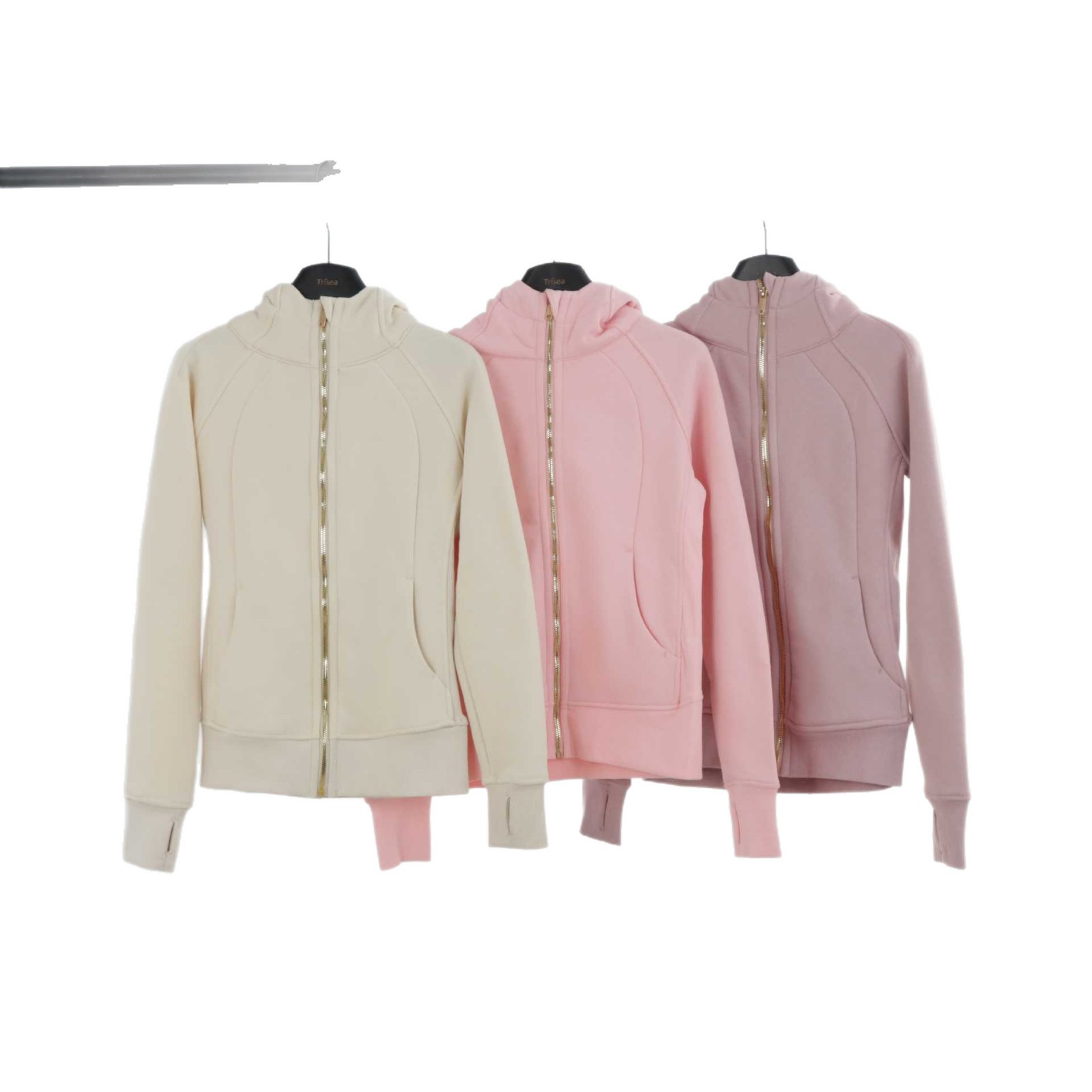 Women's Slim-Fit Scuba Hoodie With Gold Zipper – Fleece-Lined Pullover For Casual & Athletic Wear (Cotton, Stylish Colors)_ecoleips.com