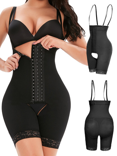 Cross-border TOPMELON high-waisted three-breasted long non-slip waistband tummy control waist shaping garment D1617