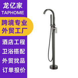 全铜浴缸龙头木桶落地式冷热水淋浴花洒边立式民宿酒店工程水龙头