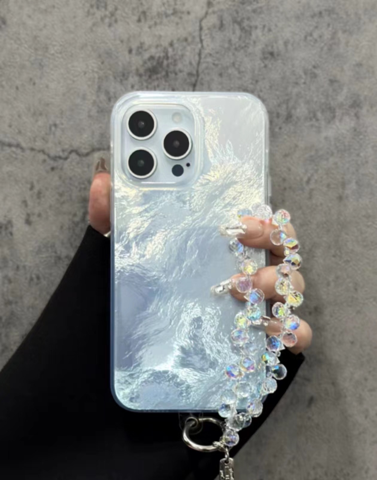 Patrón plisado de sentido avanzado Apple 15promax doble gradiente Apple 15 creativo 14pro funda para teléfono móvil para 13P