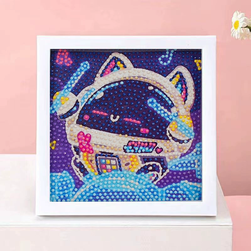 DIY-набор для алмазной мозаики 17×17 см, пластиковая рама, дизайн щенок, полный набор инструментов для кладки