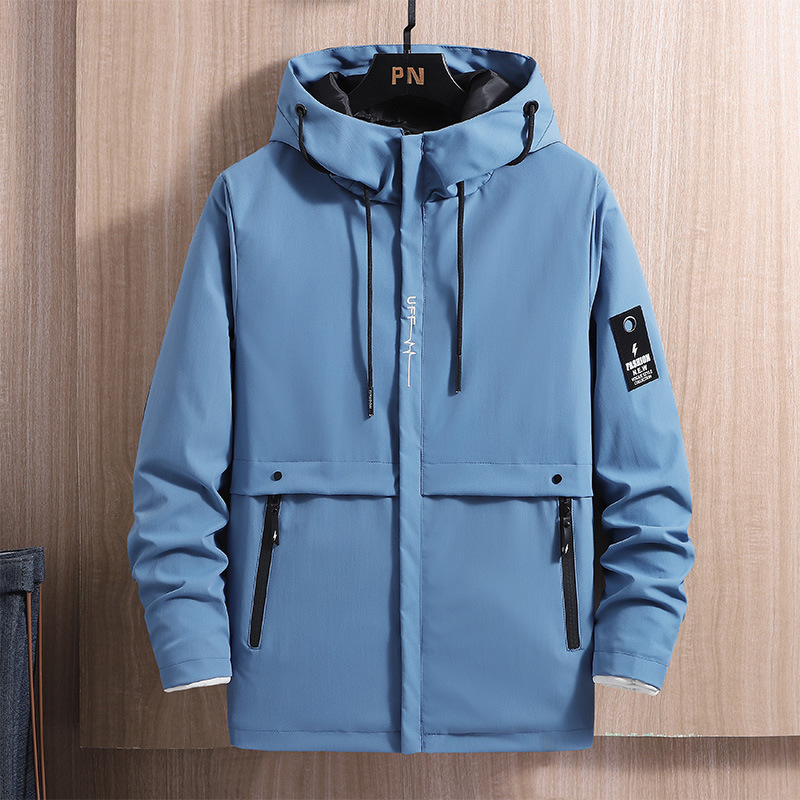 Giacca con cappuccio 2024 Primavera e Autunno nuova versione coreana da uomo casual giovane versatile giacca da esterno tendenza_voghion.com