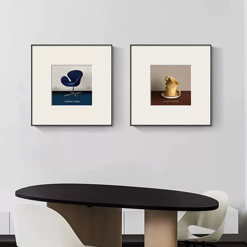 ins风艺术海报小众摆画复古插画装饰画北欧卧室餐厅挂画咖啡厅画