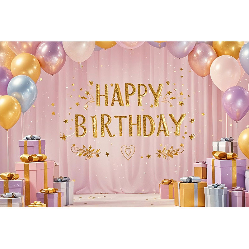 Fondo de fiesta con pancarta de feliz cumpleaños 2025, tela colgante para fotos con tema de cumpleaños, decoración fotográfica.