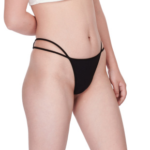Double Tape Cotton Underwear Women's Simple G-string Dance High Split T-string Women's Low Waist Sexy T018