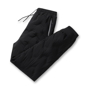 Men's down pants men's outer wear lightweight winter warm thickened outdoor northeast white duck velvet pants men's youth men's pants