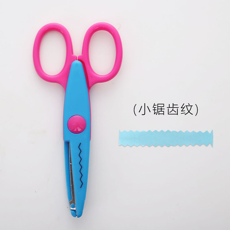 Manual DIY álbum de fotos tijeras tijeras de encaje de seguridad infantil de 3 a 6 años tijeras de fotos tijeras divertidas tijeras