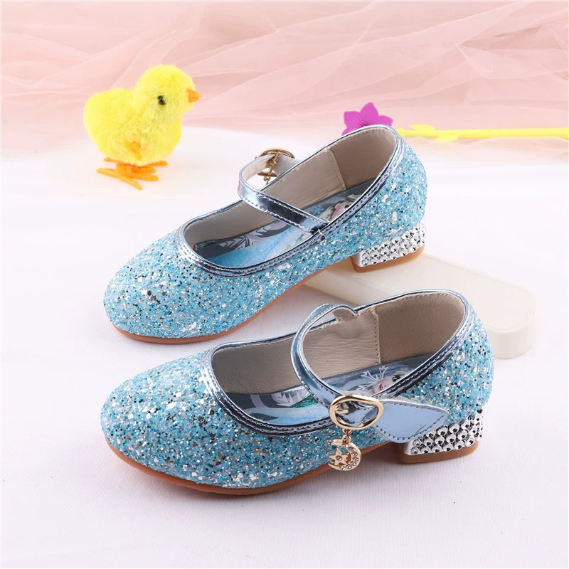 Девочки на высоком каблуке детские хрустальные одиночные туфли