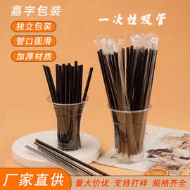 一次性塑料吸管独立包装果汁咖啡奶茶加厚冷饮批发跨境热销细管