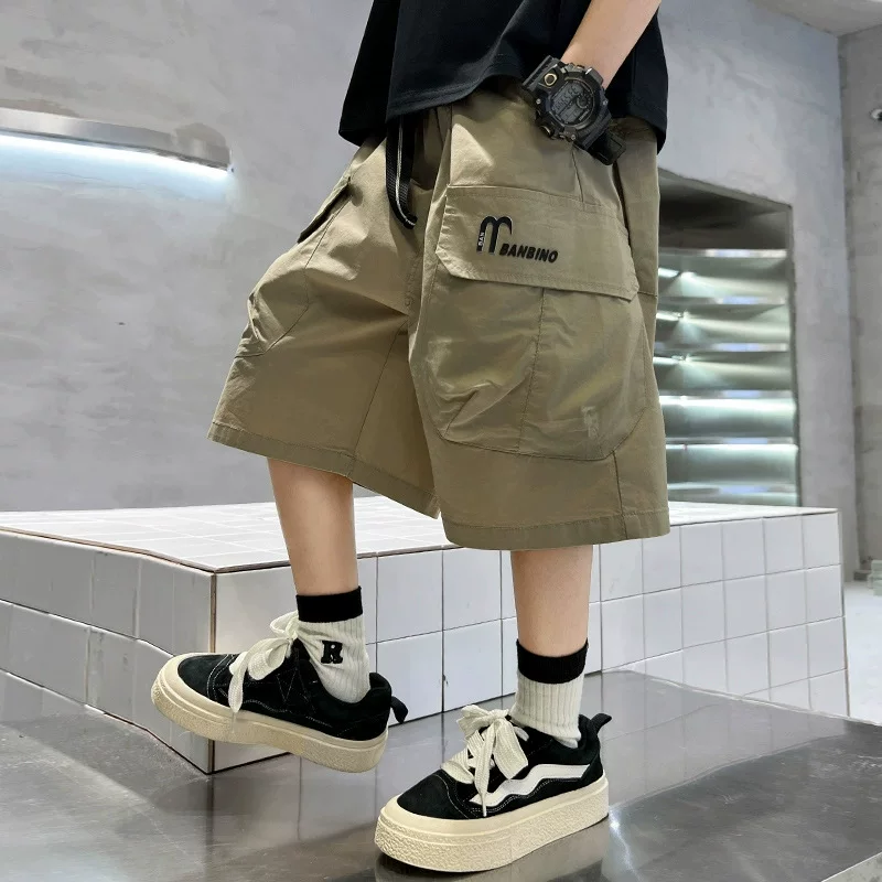 Шорты для мальчиков, штаны, детская летняя тонкая летняя одежда, для подростков, детская одежда