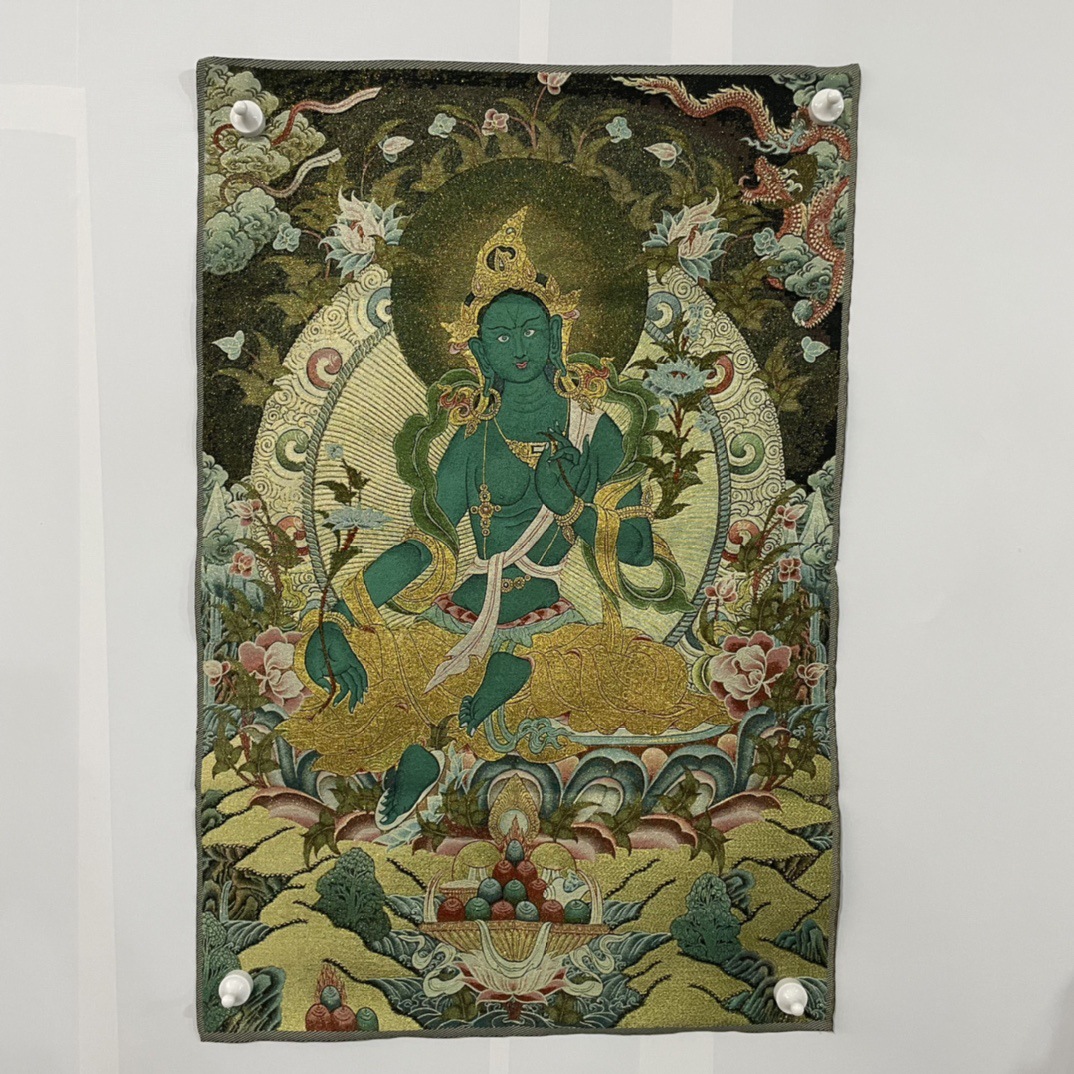 화이트 어머니 자수 Thangka (125289)
