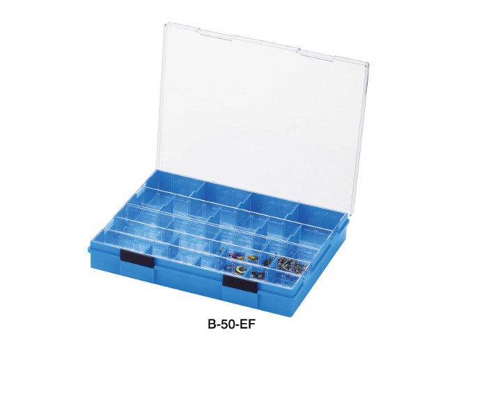 日本宝三HOZAN零件盒小型储藏盒透明盖子部件螺丝置物盒B-50-FG