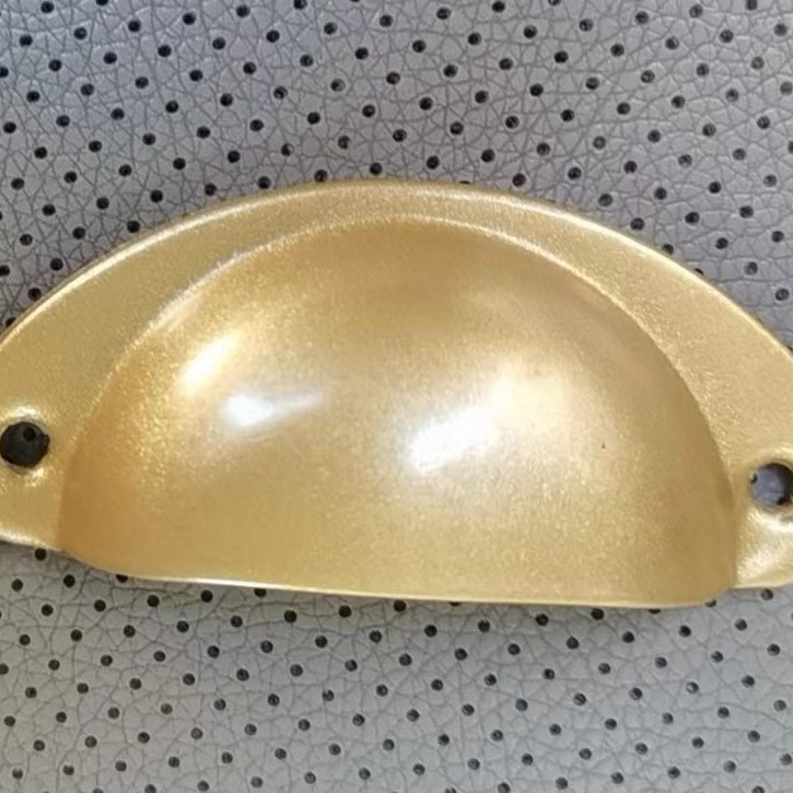 En stock 82MM antiguo cajón Shell mango de hierro retro semicírculo botiquín decoración del hogar muebles antiguos image 21