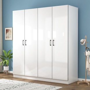 Wardrobe Solid Wood Home Bedroom Storage Storage Cabinet Modern Simple Economical Children's Large Wardrobe for Rental Housing