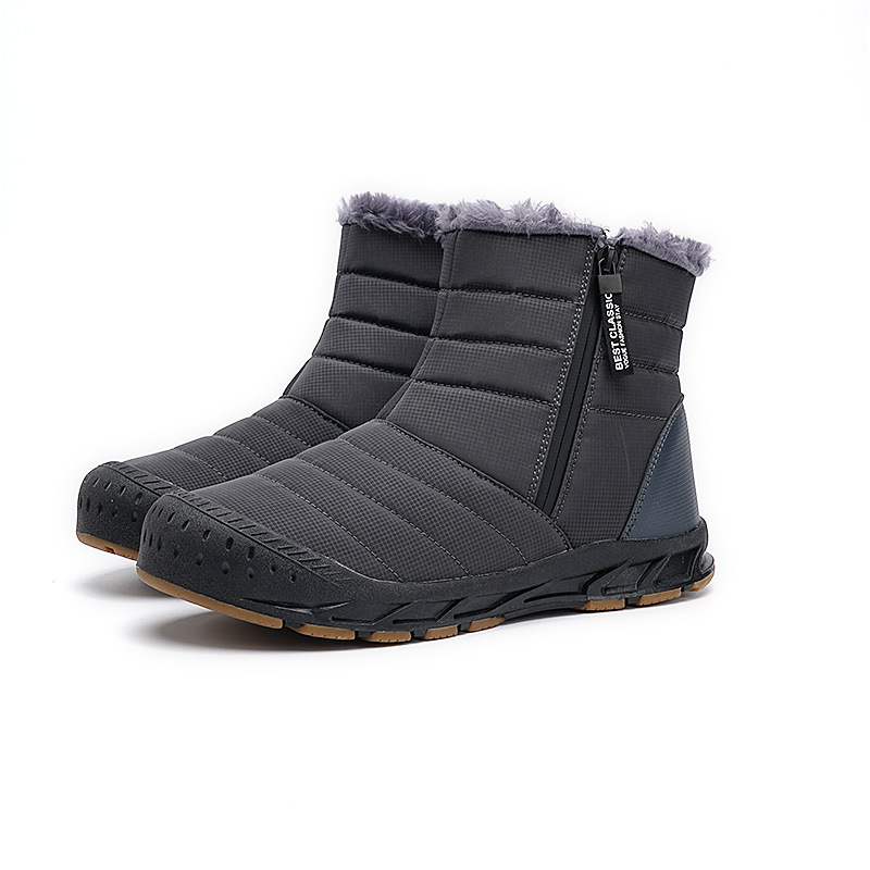 2025 nuevas botas de nieve de otoño y invierno al aire libre hombres y mujeres zapatos de algodón casuales de senderismo y calentamiento de lana zapatos de moda