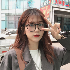 Japanese-style brown small-frame glasses, suitable for nearsightedness, ideal for makeup, round face, small face, women's glasses frames