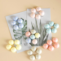 日系ins磨砂啞光圓形半丸樹脂貼片DIY飾品耳環耳釘材料配件