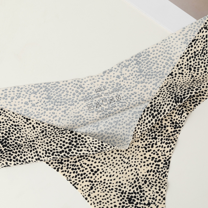 Pantalones interior europeas y americanas sin marcas de hielo de verano de leopardo caliente de dama T-pantalones delgadas de moda sexy