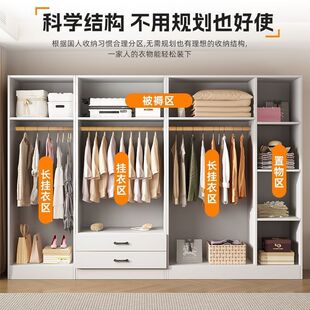 Wardrobe Household Bedroom Simple Assembled Cabinet Rental Room Clothes Storage Counter Door Children's Wardrobe