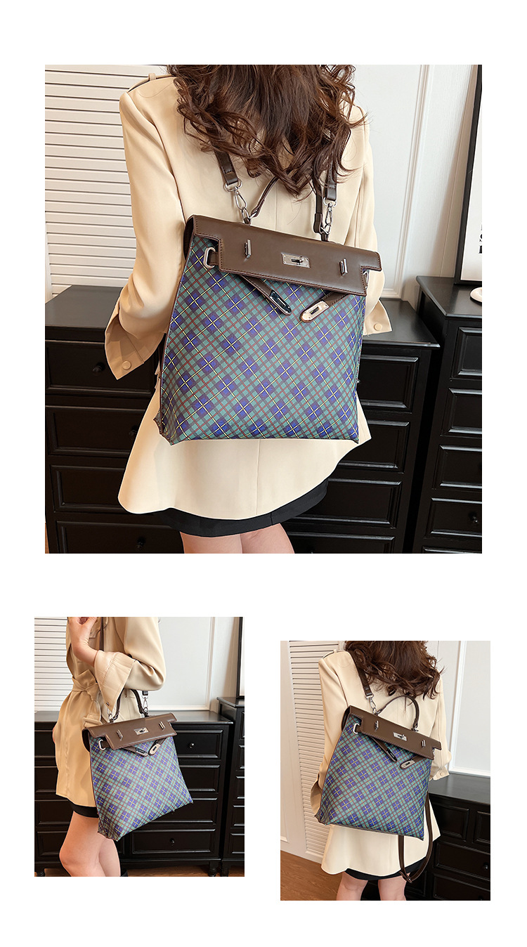 Mochila de gran capacidad con colores contrastantes, ligera para niñas, nuevo diseño de nicho, para mujer de moda._voghion.com