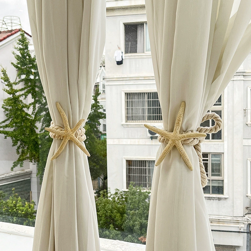 Простые и стильные подвязки для штор в виде морских звезд, креативные плетеные подвязки для штор, декоративные подвязки для штор в гостиную.