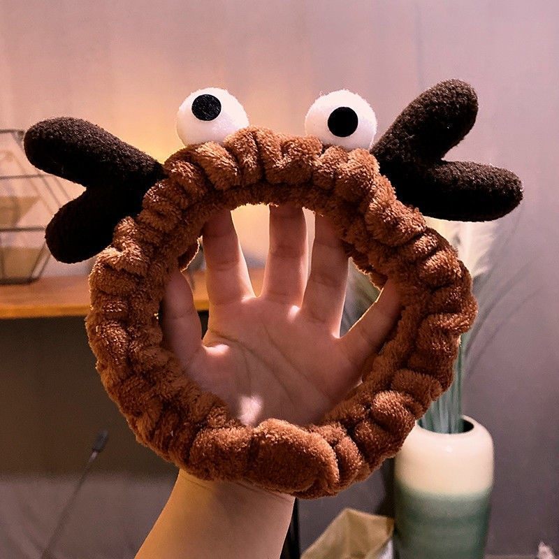 Estilo coreano celebridad de Internet ojos grandes cornisa banda de pelo animal de dibujos animados banda de pelo mascarilla banda de pelo femenino accesorios para el cabello al por mayor
