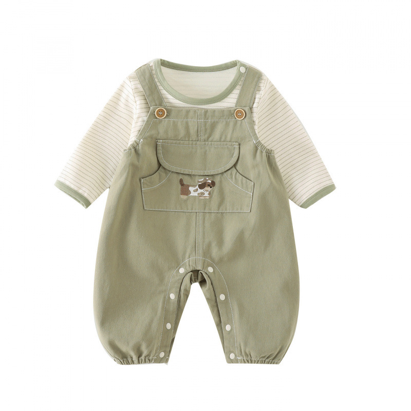 106059819@qq.com Ensemble bébé à bretelles, style dessin animé mignon pour garçons, vêtements d'extérieur printemps-automne, ensemble deux pièces pour tout-petits_voghion.com