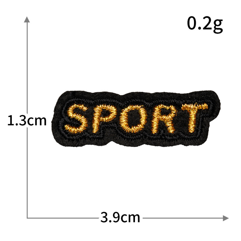 小型金銀糸クラウン蜂バッジコンピュータ刺繍スポーツ文字刺繍布ステッカー粘着パッチステッカー|undefined