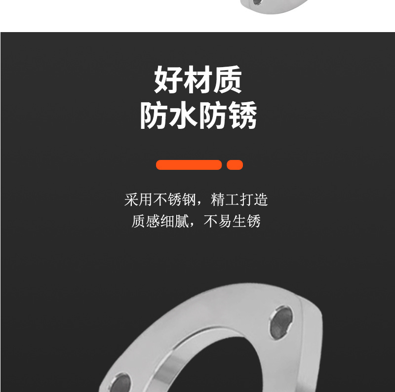 Car Accessories Exhaust Pipe Triangular Gasket Universal Head End Muffler Welding 3-Hole Flange