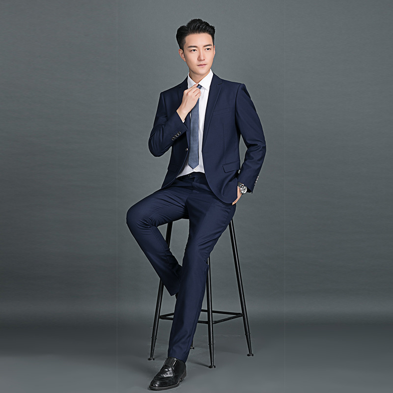 Traje traje profesional de los hombres mejor hombre estilo coreano novio boda negocio formal desgaste chaqueta delgada casual pequeño traje de verano