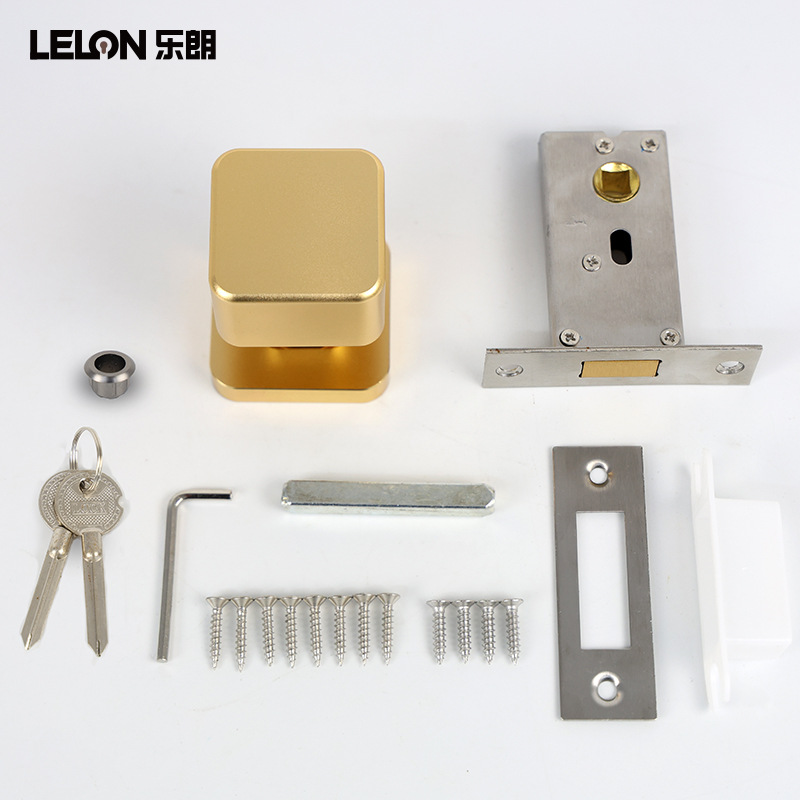 Cerradura de puerta invisible cuadrada de un solo lado Cerradura de puerta negra simple Cerradura de pared de fondo de sala de estar Cerradura de un solo lado Habitación de dormitorio Cerradura de puerta oculta