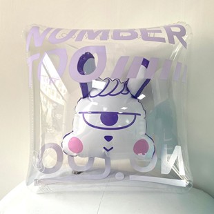 Pvc Transparent Double Layer Pillow Double Layer Creative Gift Cartoon Nanbo Bunny Pillow Advertising Promotion Pillow