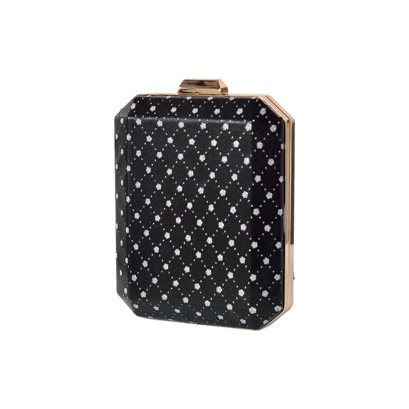 Transfronterizo nuevo rombo hueco bolso de noche de alto grado de las mujeres pu bolsa de vestir bolso de embrague retro fábrica al por mayor