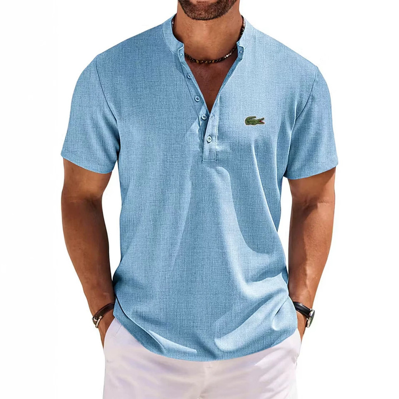2026 New Cross-Border Plus Size Shirt 1-7 Print Men's Loose Trendy Short Sleeve Turn-Down Collar Shirt Amazon