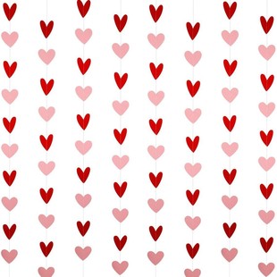 Cross-border Valentine's Day Love Flower Proposal Wedding Room Layout Love Hanging Ornaments Sewing Heart-shaped Flower Hanging Ornaments