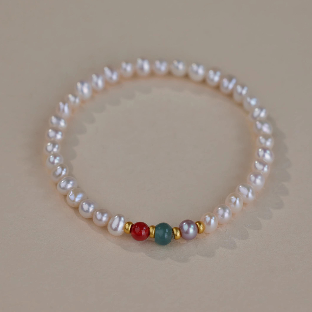 Alloy Natural Stone Freshwater Pearl Bracelets Retro Simple Style display picture 19