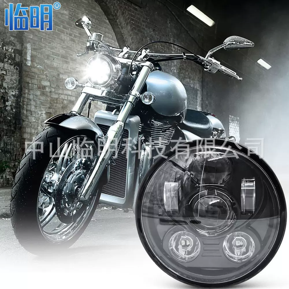 5.75英寸led摩托车大灯适用于哈雷摩托车大灯前照灯改装车灯 跨境