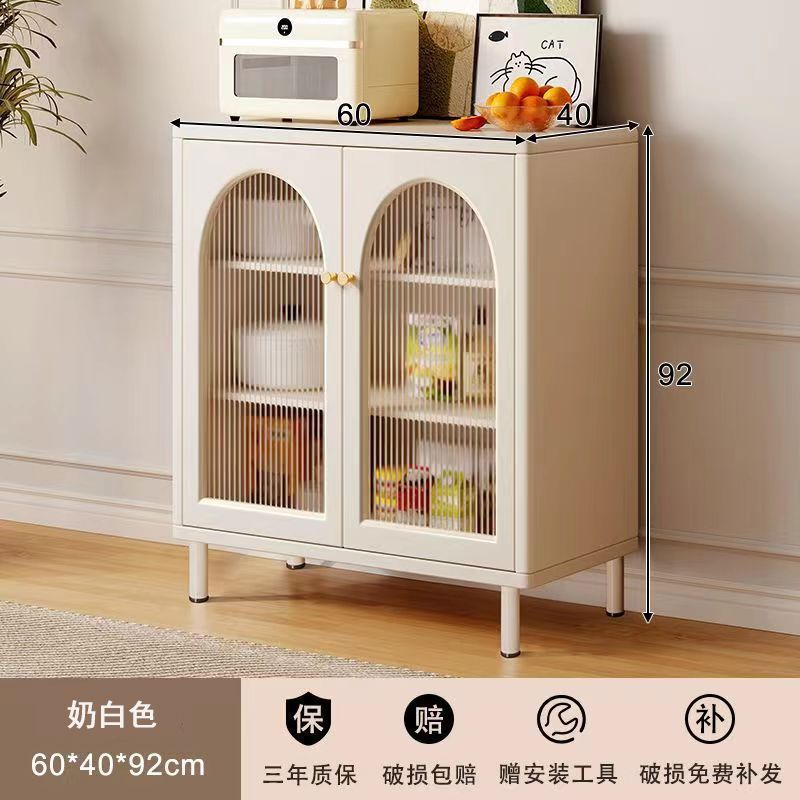 クリームスタイルのサイドボード、リビングルームの収納キャビネット、キッチンキャビネット、食器棚、ティーキャビネット、壁掛け多機能キャビネット|undefined